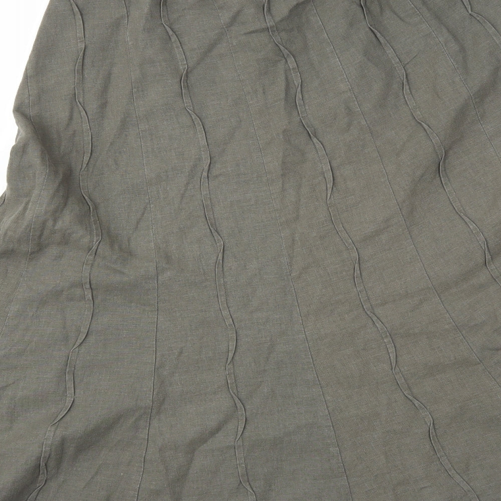 Marks and Spencer Womens Green   Flare Skirt Size 14