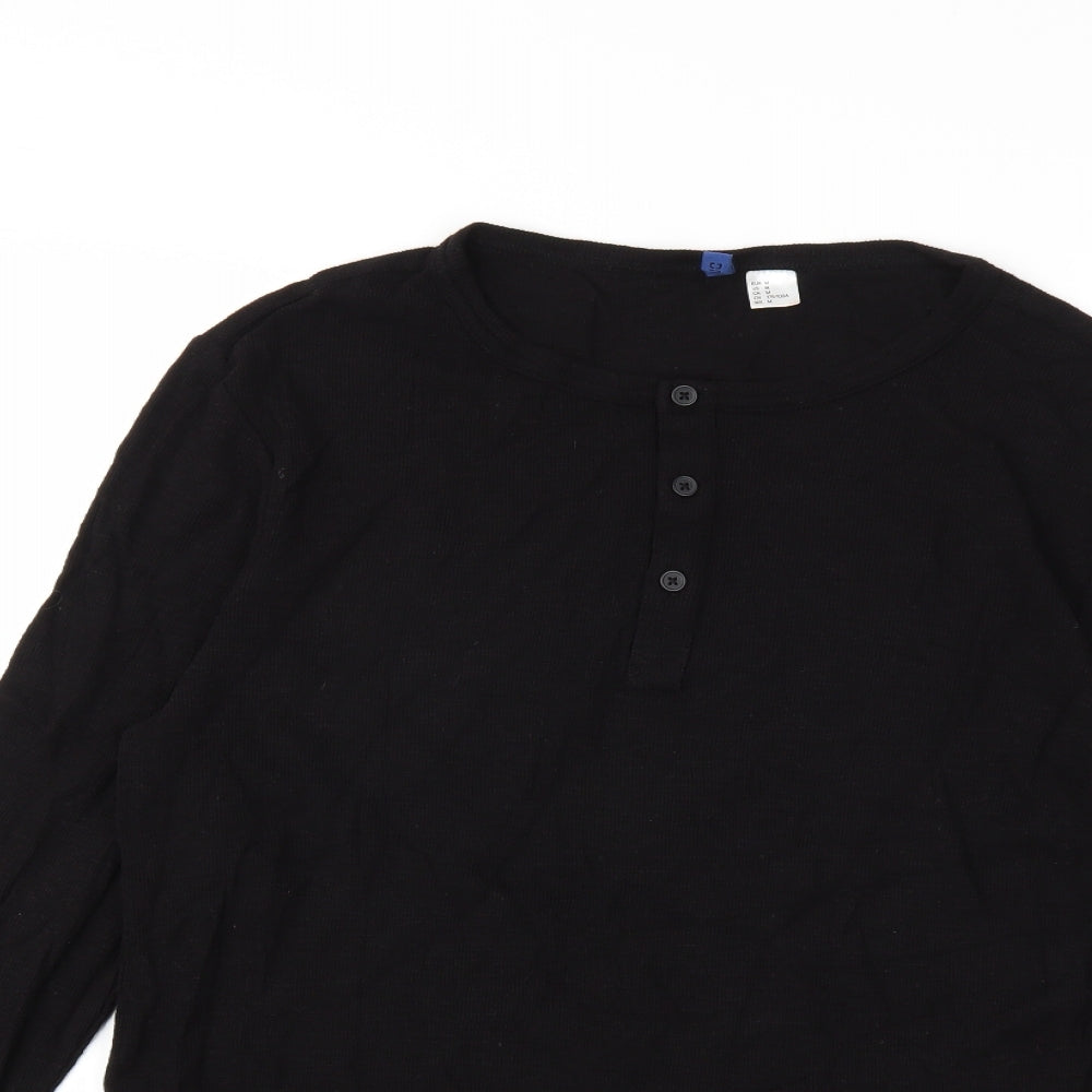 H&M Mens Black    T-Shirt Size M