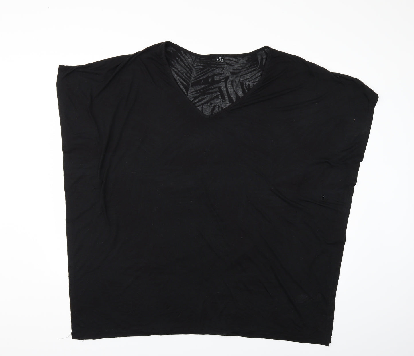 F&F Womens Black   Kimono T-Shirt Size L  - beach