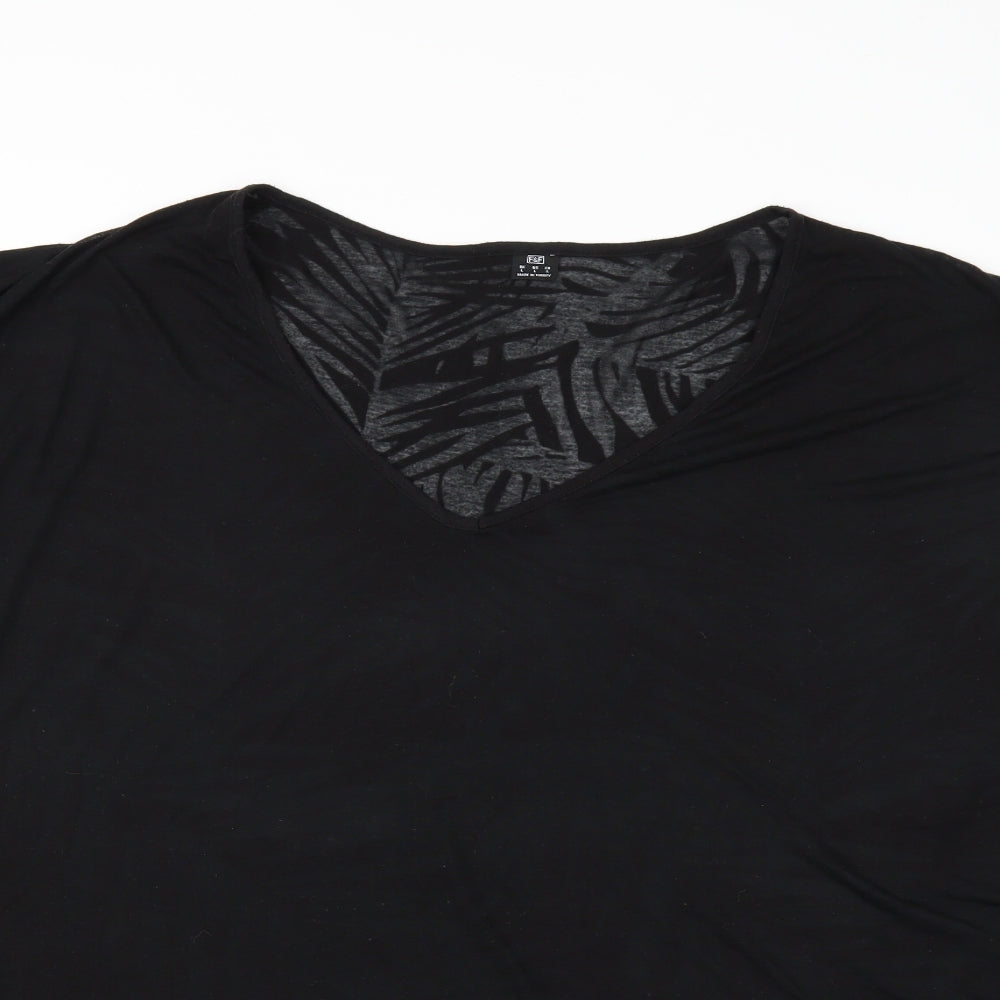 F&F Womens Black   Kimono T-Shirt Size L  - beach