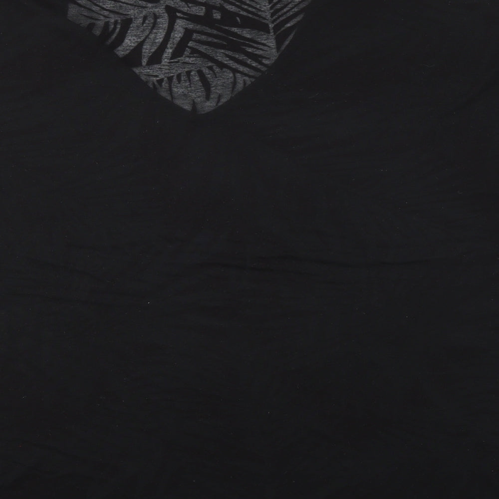 F&F Womens Black   Kimono T-Shirt Size L  - beach