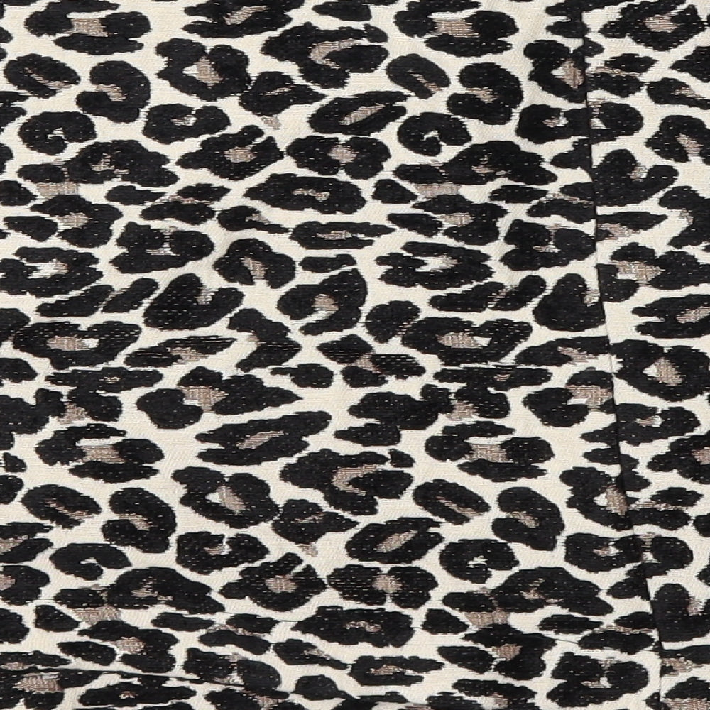 F&F Womens Beige Animal Print  Wrap Skirt Size 8