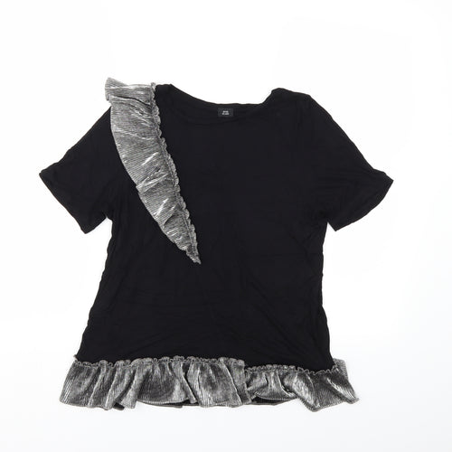 River Island Womens Black   Basic T-Shirt Size 10