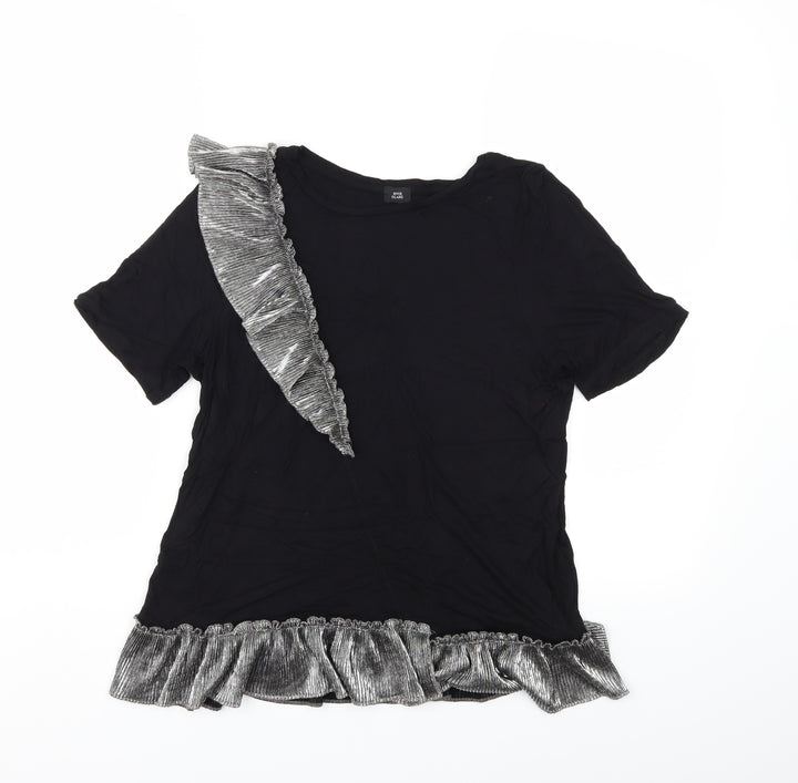 River Island Womens Black   Basic T-Shirt Size 10