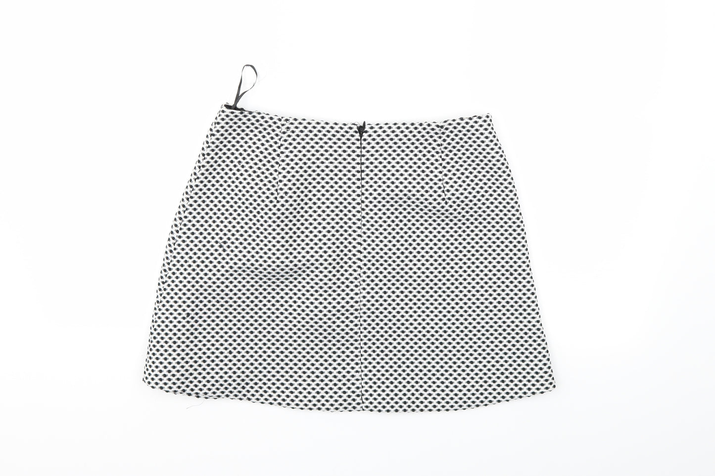 Topshop Womens White Polka Dot  Mini Skirt Size 10