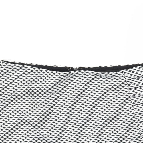 Topshop Womens White Polka Dot  Mini Skirt Size 10