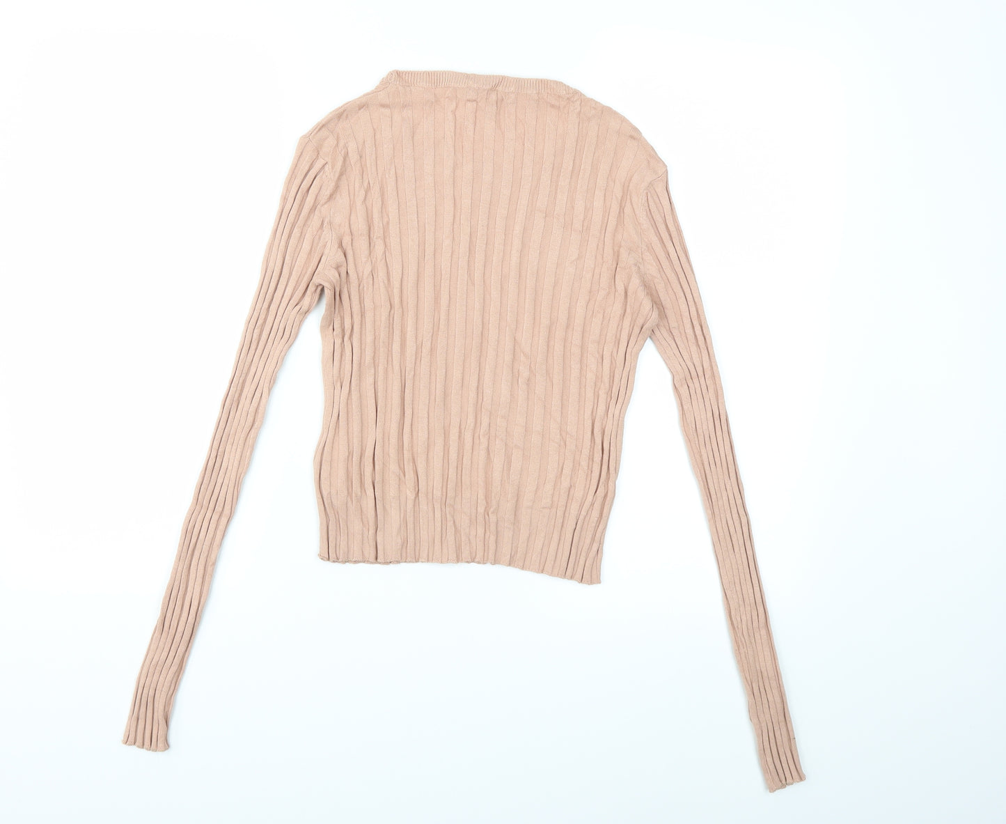 Bershka Womens Pink  Knit Pullover Jumper Size L