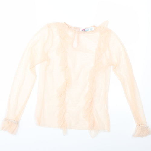 Pink Vanilla Womens Pink   Basic Blouse Size 10