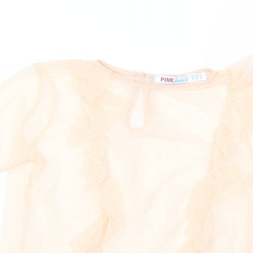 Pink Vanilla Womens Pink   Basic Blouse Size 10