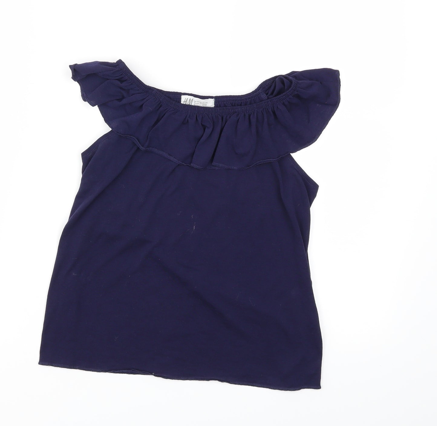 H&M Girls Blue   Basic Blouse Size 6 Years