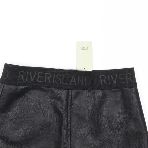 River Island Girls Black   Mini Skirt Size 8 Years