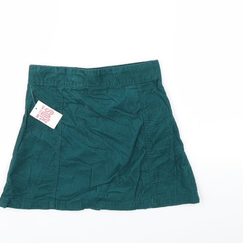 Matalan Girls Green  Corduroy Mini Skirt Size 9 Years