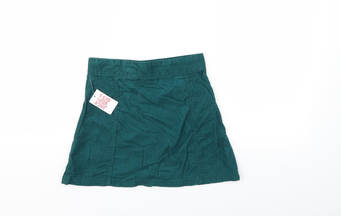 Matalan Girls Green  Corduroy Mini Skirt Size 9 Years