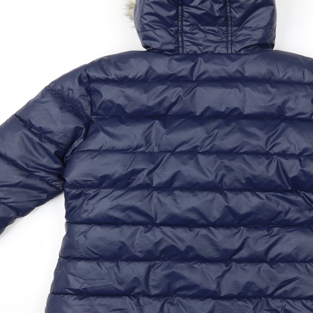 George Girls Blue   Puffer Jacket Coat Size 9-10 Years