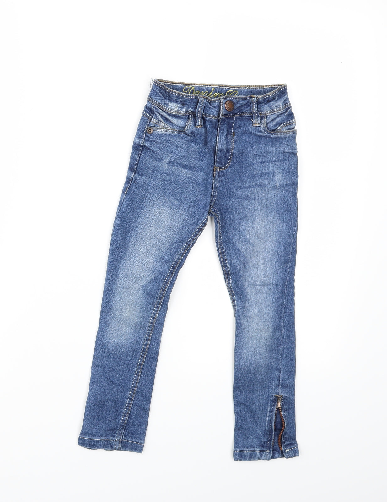 Denim & Co. Girls Blue  Denim Skinny Jeans Size 4-5 Years