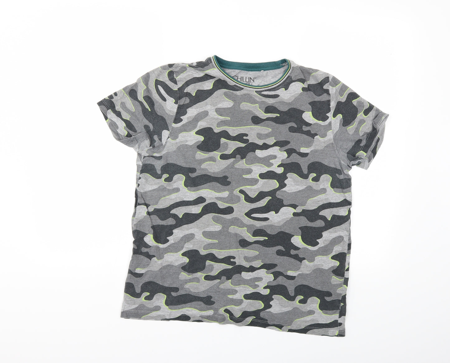 NEXT Boys Grey Camouflage  Basic T-Shirt Size 16 Years