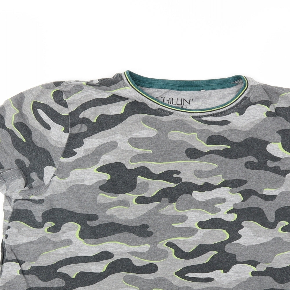 NEXT Boys Grey Camouflage  Basic T-Shirt Size 16 Years