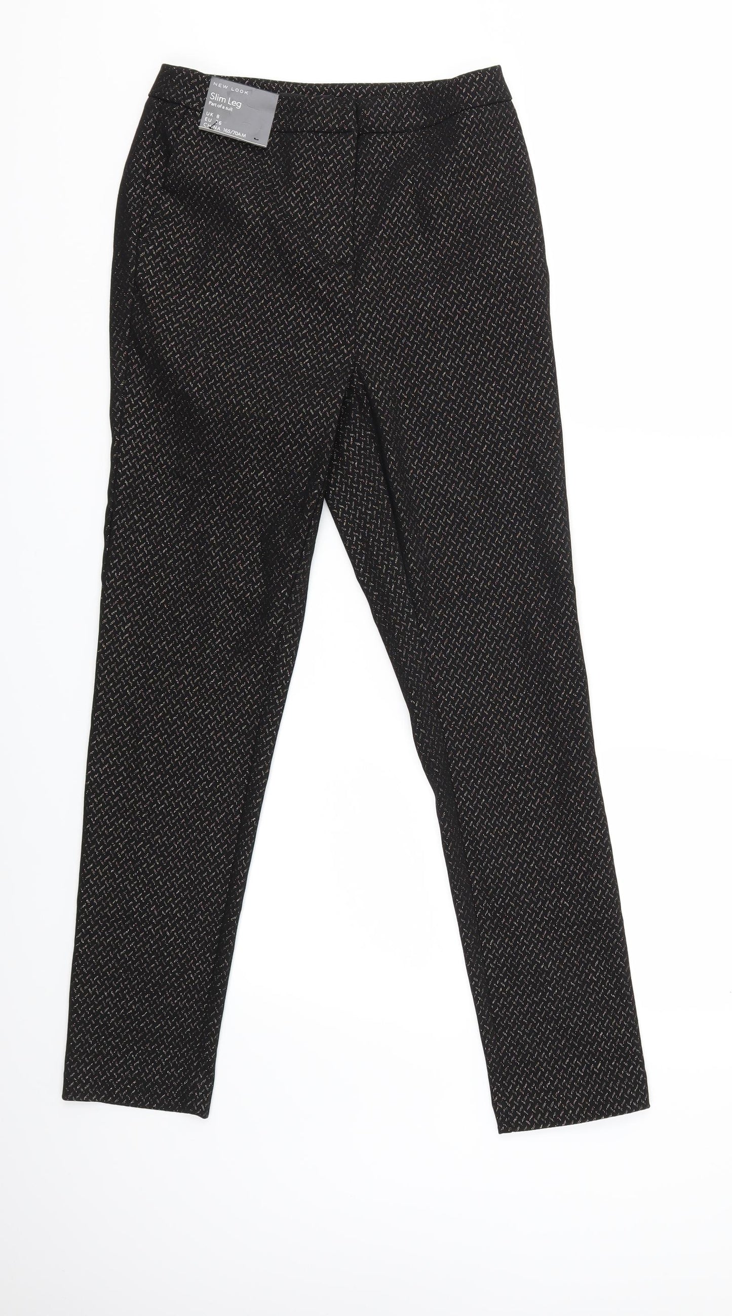 New Look Womens Black   Trousers  Size 8 L28 in