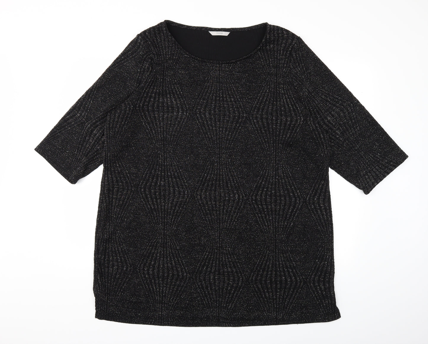 George Womens Black   Basic Blouse Size 24