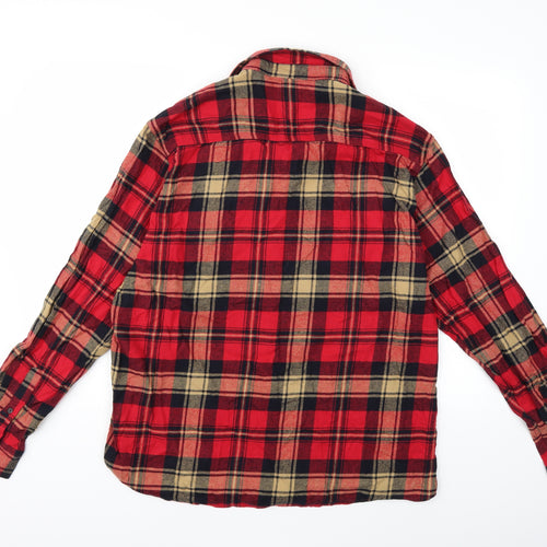Easy Mens Red Check   Button-Up Size 2XL