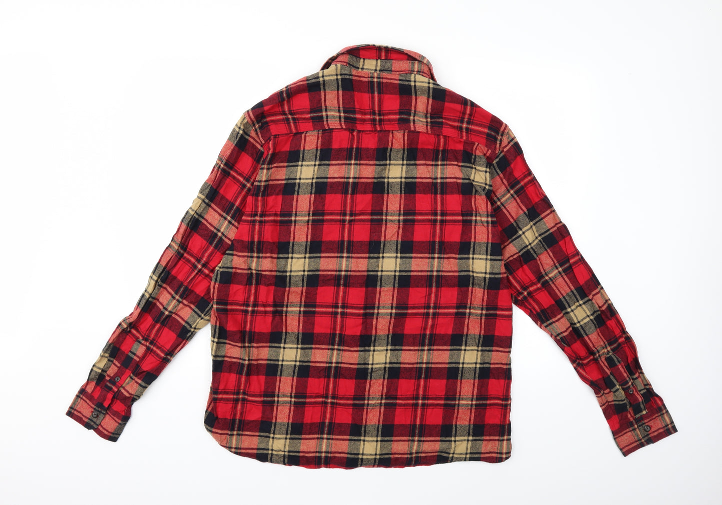 Easy Mens Red Check   Button-Up Size 2XL