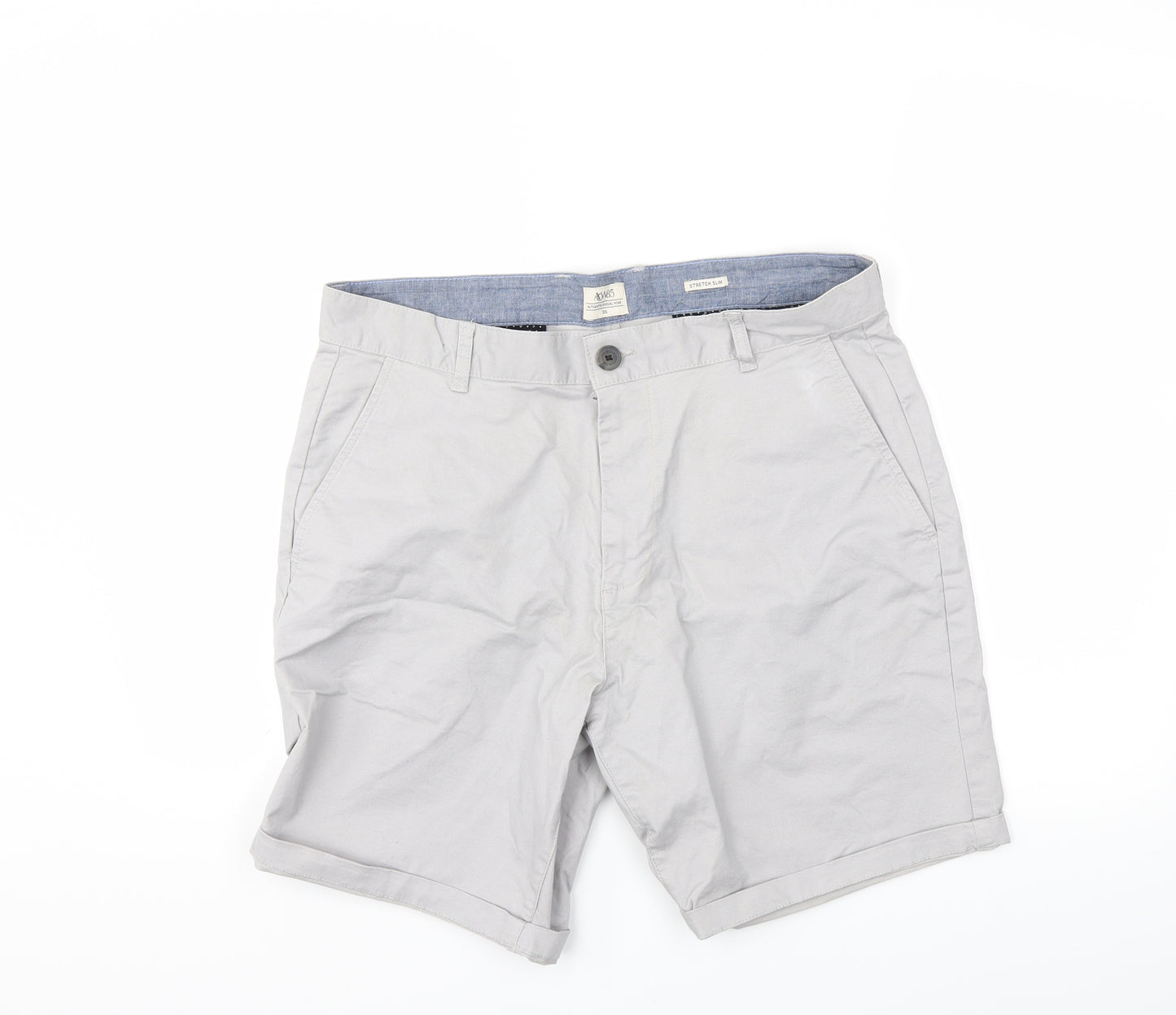 Acw85 Mens Grey   Chino Shorts Size 36 in