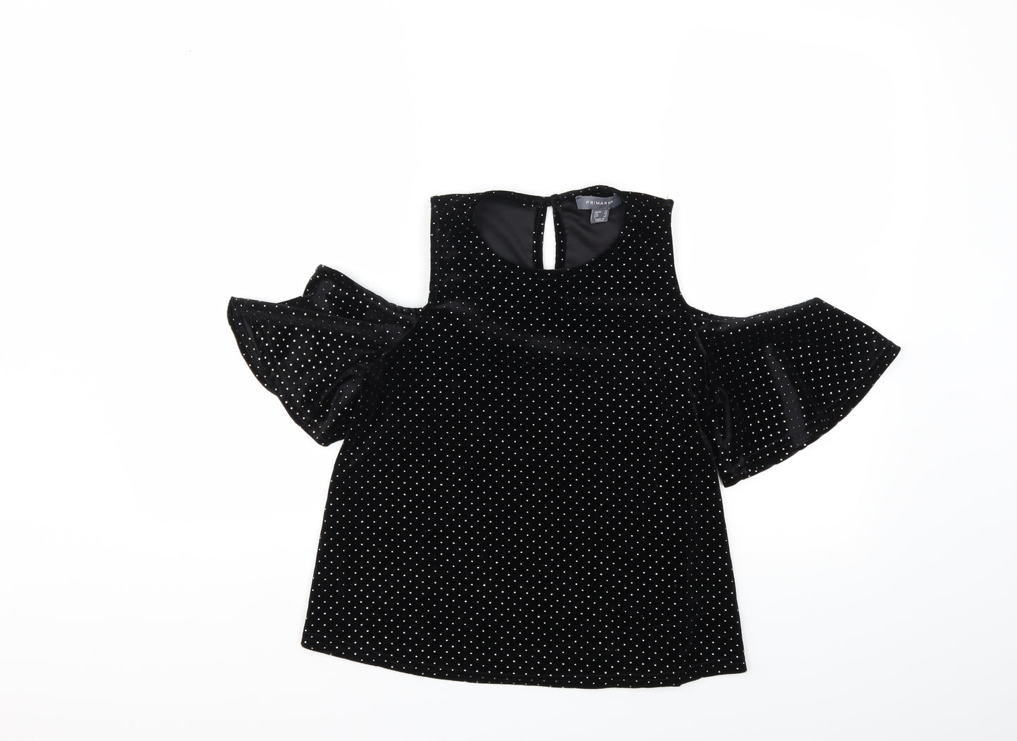 Atmosphere Womens Black Polka Dot  Basic Blouse Size 10