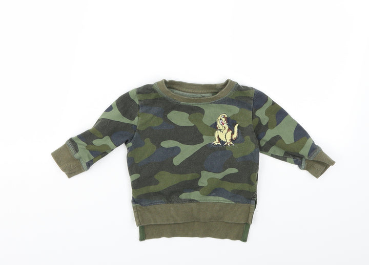 NEXT Baby Green Camouflage Pullover Jumper Size 3-6 Months