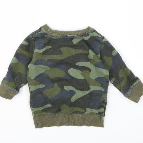 NEXT Baby Green Camouflage  Pullover Jumper Size 3-6 Months