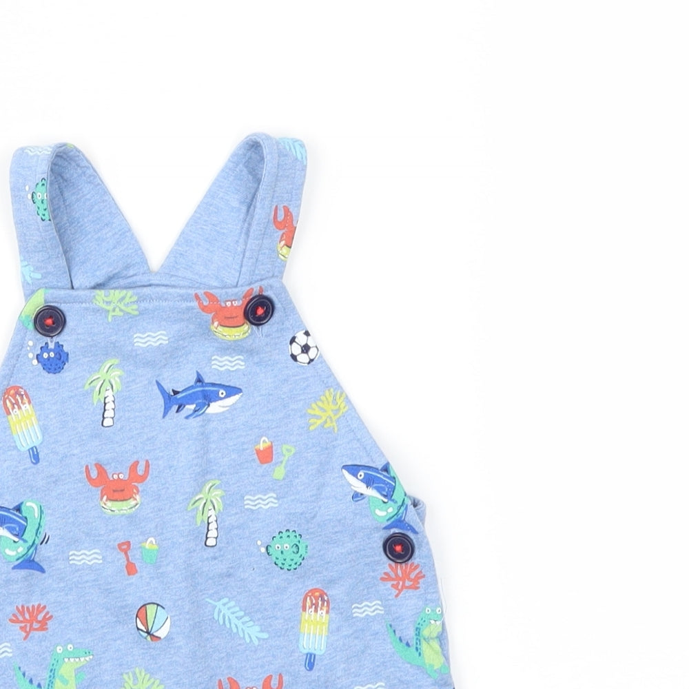 Preworn Baby Blue   Dungaree One-Piece Size 3-6 Months
