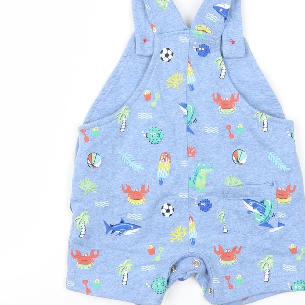 Preworn Baby Blue   Dungaree One-Piece Size 3-6 Months