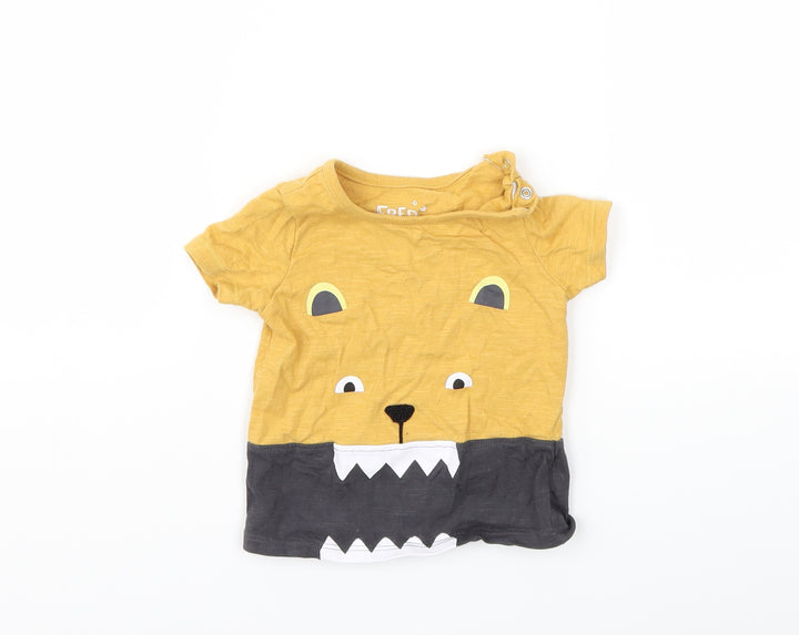 F&F Baby Yellow Basic T-Shirt Size 3-6 Months