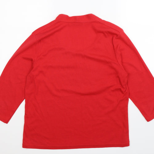 Emreco Womens Red   Pullover Sweatshirt Size 14