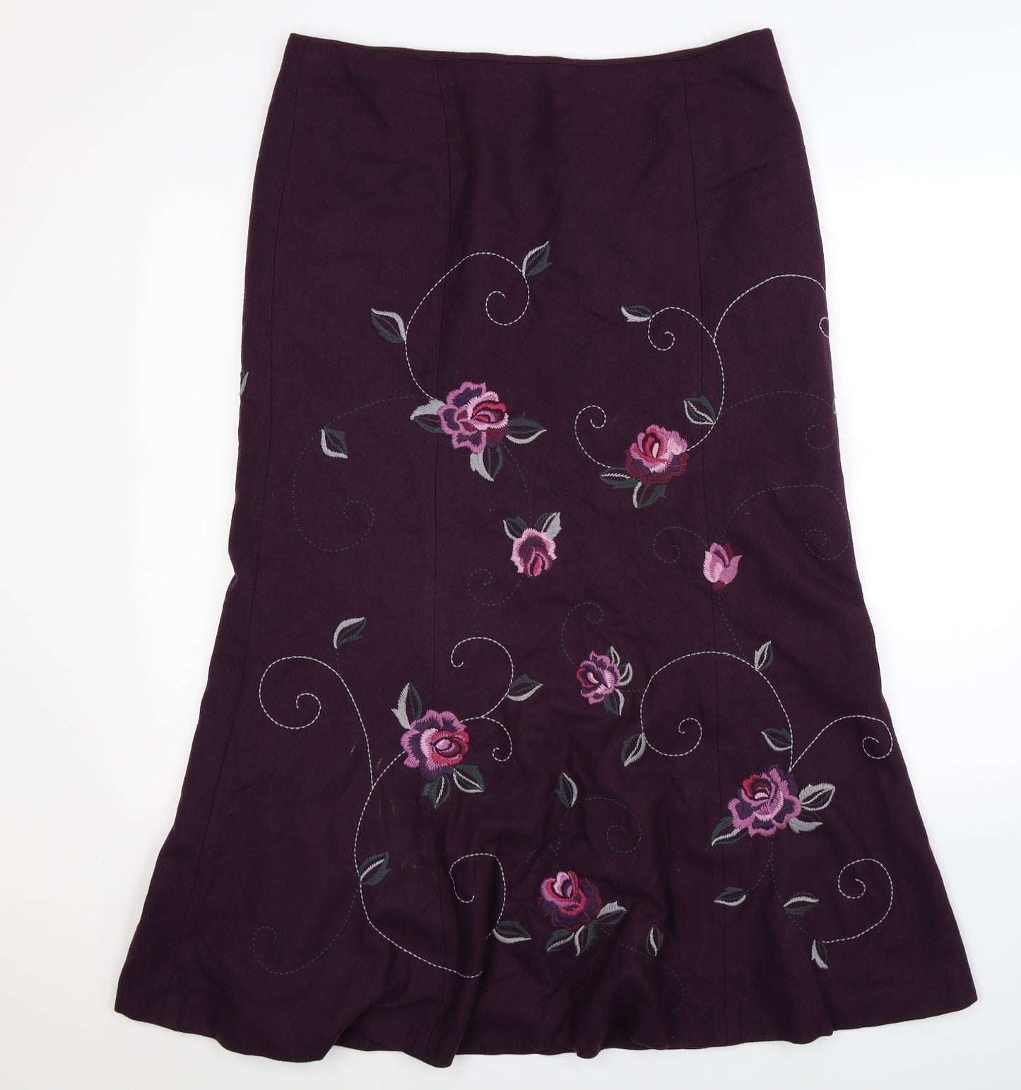 CC Womens Purple Floral  Maxi Skirt Size 14