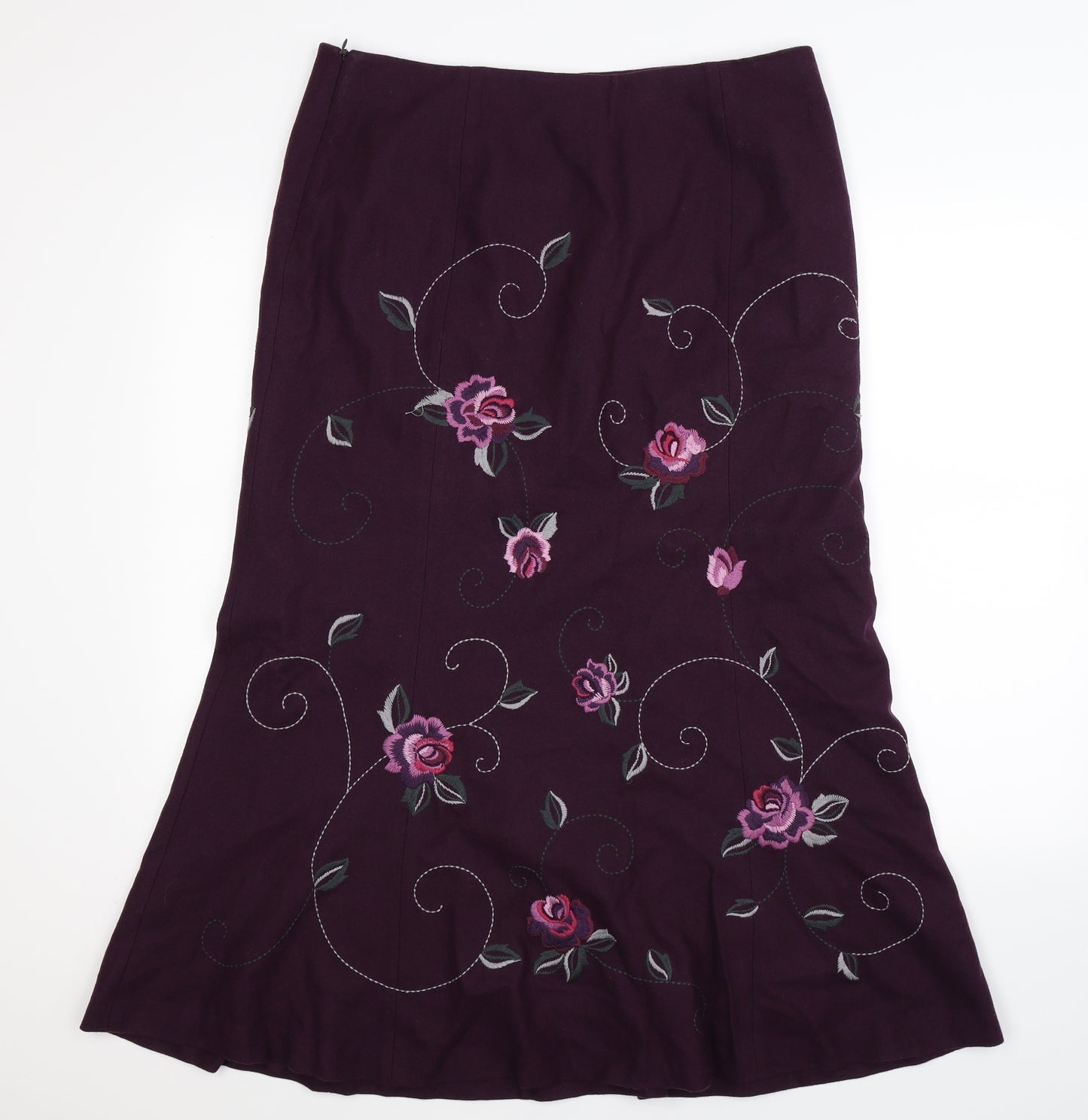 CC Womens Purple Floral  Maxi Skirt Size 14