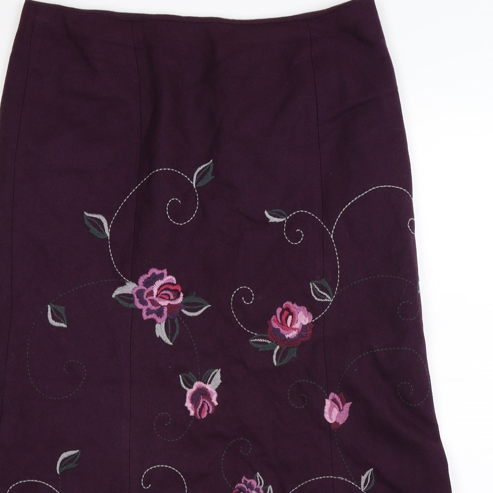 CC Womens Purple Floral  Maxi Skirt Size 14