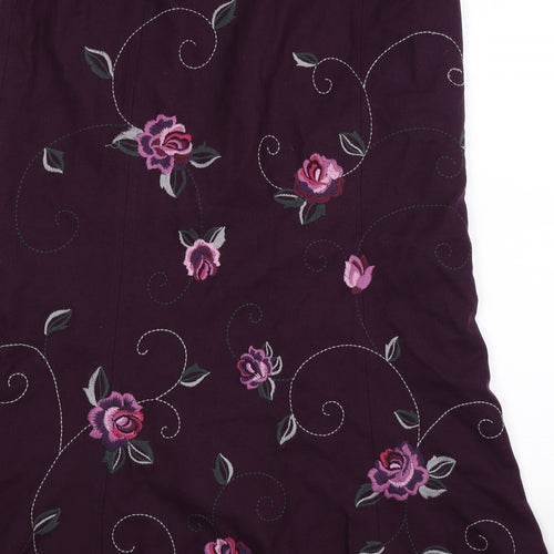 CC Womens Purple Floral  Maxi Skirt Size 14