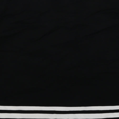 BM Womens Black Striped Knit Pullover Jumper Size M