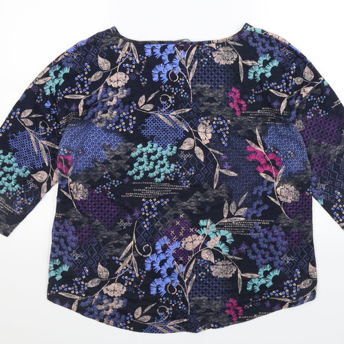 Bonmarché Womens Multicoloured Floral  Basic T-Shirt Size 16