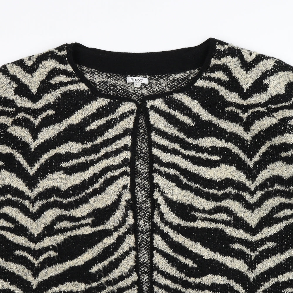 text Womens Multicoloured  Knit Cardigan Jumper Size L