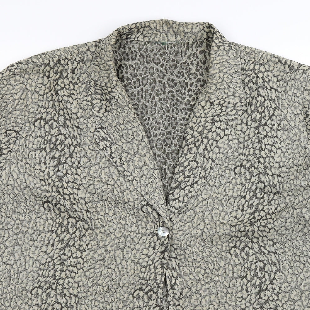 Preworn Womens Multicoloured Animal Print  Basic Button-Up Size 20