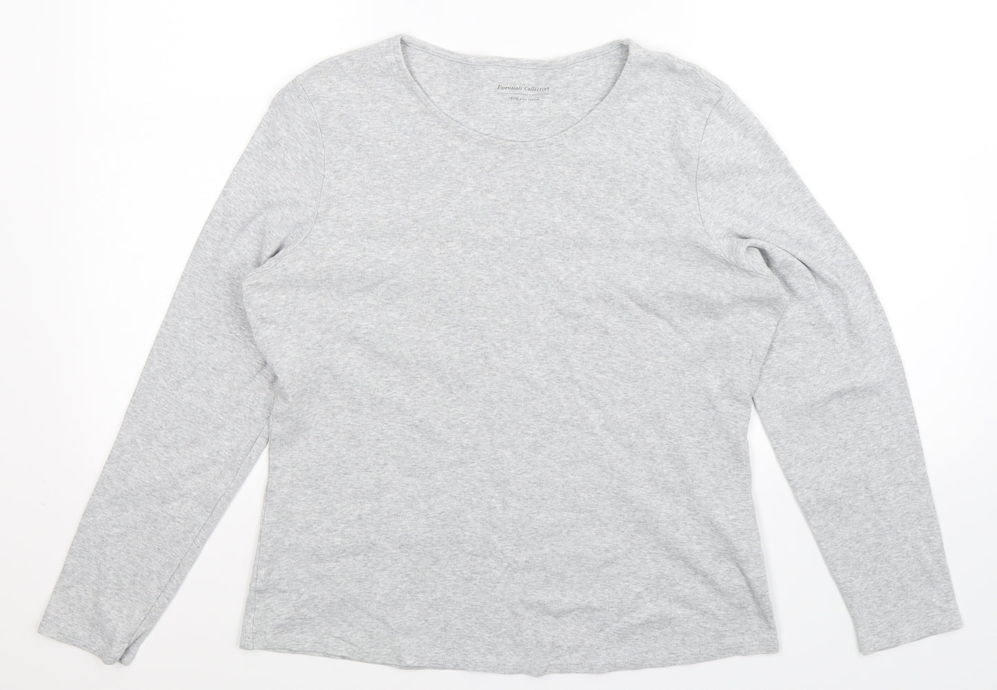 Marks and Spencer Womens Grey   Basic T-Shirt Size 18
