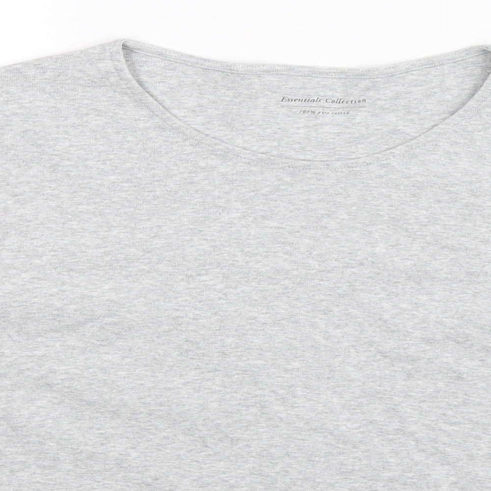 Marks and Spencer Womens Grey   Basic T-Shirt Size 18