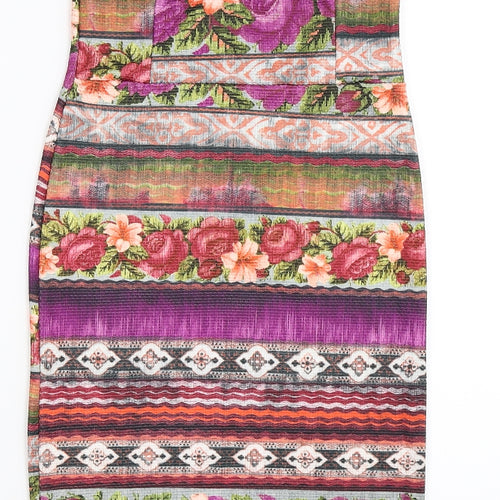 Kiah Womens Multicoloured Floral  Bodycon  Size 10
