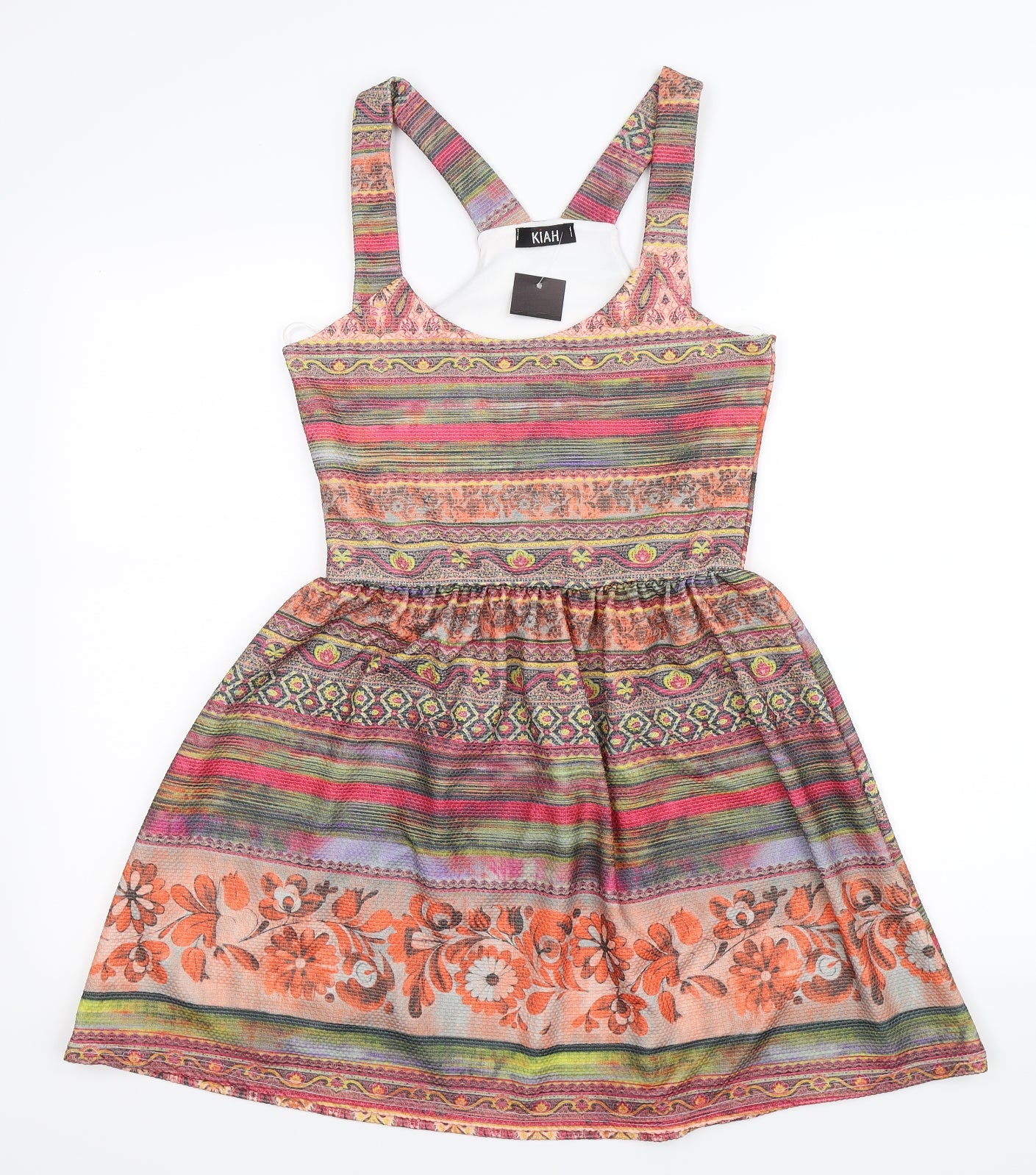 Kiah Womens Multicoloured Striped  Fit & Flare  Size 12
