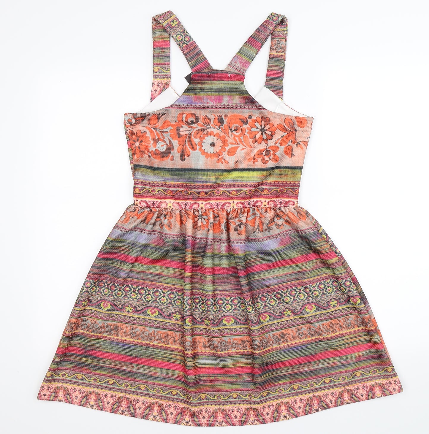 Kiah Womens Multicoloured Striped  Fit & Flare  Size 12