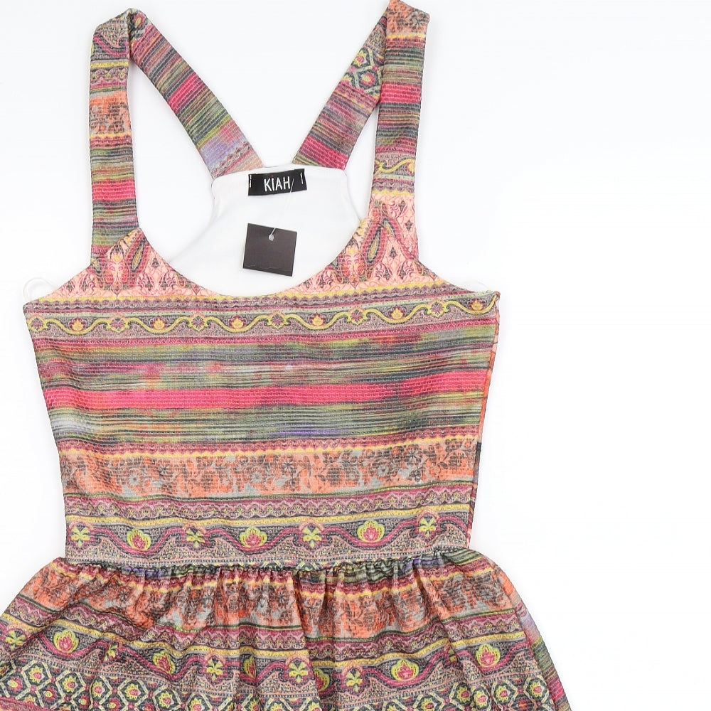 Kiah Womens Multicoloured Striped  Fit & Flare  Size 12