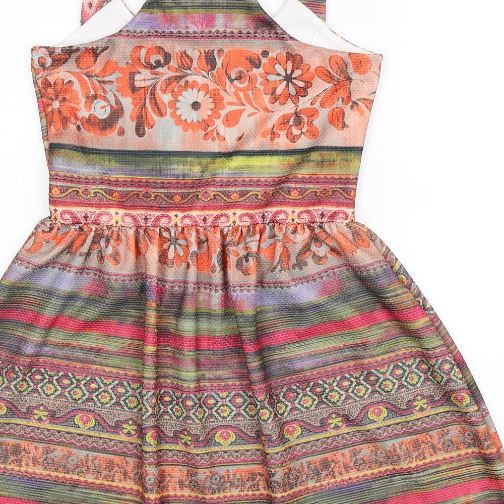 Kiah Womens Multicoloured Striped  Fit & Flare  Size 12