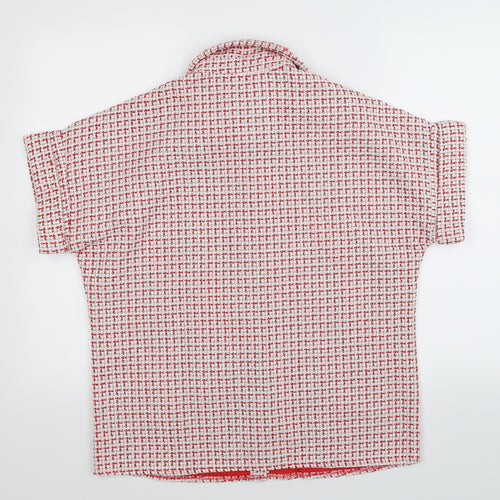 SheIn Womens Multicoloured Check  Basic Button-Up Size S  - Oversized