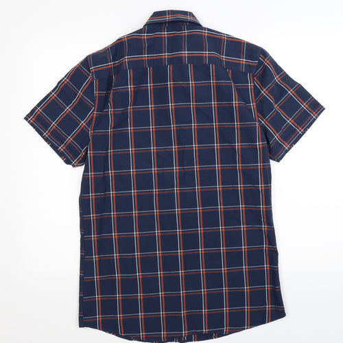 F&F Mens Blue Check   Button-Up Size S